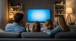 © Chainarong - Family watching TV together at home, enjoying quality time in the cozy living room, relaxing