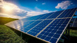 © Md.Al-amin - A daytime photograph of solar panels installed on a grassy hillside.