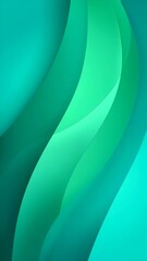 Sticker - abstract radiant flow with smooth curves and gradient shades of green