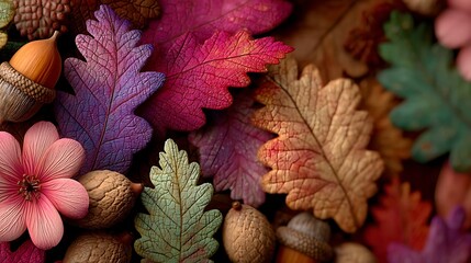 Red autumn leaf with detailed texture captured high resolution Wallpaper