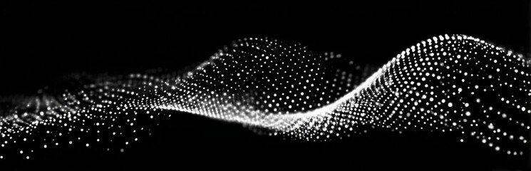 Abstract black and white wave pattern