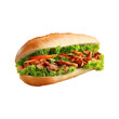 © Zatimesu - Delicious Grilled Chicken and Vegetable Sub Sandwich on a Crusty Roll