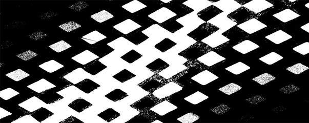 Geometric black and white abstract line art optical illusion design