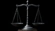 © Popelniushka - Symbol of Justice: Scales of Balance Against a Contrasting Background Representing Equality and Decision-Making