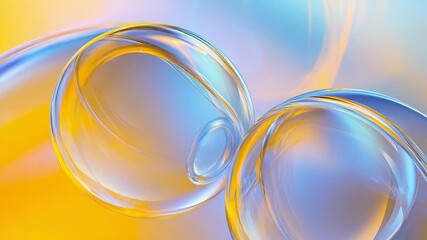 Wall Mural - two glass spheres creating a colorful abstract background
