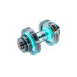 © Ceza - Futuristic Transparent Dumbbell with Glowing Neon Lights - 3D Render