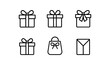© 123levit - Linear gift box icons set for holidays and celebrations