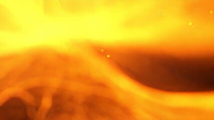 Wall Mural - golden energy flowing through digital grid on dark background
