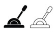 © Vector Vista - Lever icon vector set. Silhouette of lever symbol and sign with outline. Lever Vector illustration.