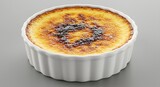 Creme Brulee Dessert in White Ramekin