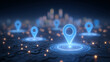 © Alexander - Map with glowing location pins and SEO icons representing local search optimization for businesses. local SEO, Google Business Profile, map search, SEO location, local marketing