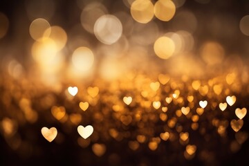 Wall Mural - valentines chocolate heart pattern bokeh effect background backgrounds outdoors nature.