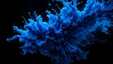 Blue Ink in Water on Black Background – Abstract Fluid Art Design
