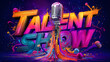 © Taiwo - Talent show with vintage retro microphone