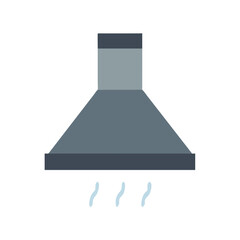 Wall Mural - Minimalist kitchen range hood illustration on black background