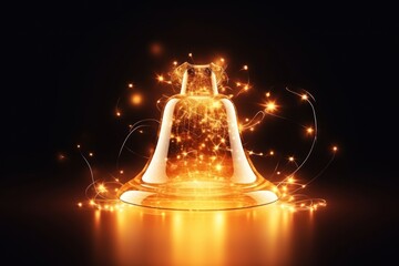 Wall Mural - light night gold bell.