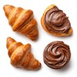 © OGStock - Delectable Croissants and Chocolate spread, an enticing treat. Close-up shot from above of tasty chocolate and croissant