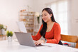 © David - asian woman working on The data analyst business analytics dashboard, utilizing charts and metrics to analyze performance and generate insightful reports for operations management
