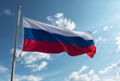 © Johan - russian flag against blue sky 3d model realist