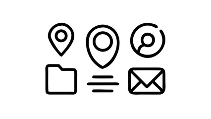 e mail icon on white background