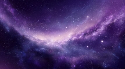Majestic swirling cosmic nebula with purple, blue, and pink hues in dark space