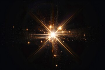 Wall Mural - transparent star sunlight reflections backgrounds abstract night.