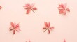 © MHS - A delightful, minimalist pattern features several individual pink autumn leaves neatly arranged and scattered across a uniform pastel pink background, creating a calm and aesthetic design.