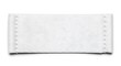 © Pro Clipart - Blank white rectangular clothing tag or fabric label with stitched edges, isolated on a white background. Perfect for mockup and branding.