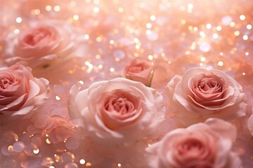 Wall Mural - rose pattern bokeh effect background backgrounds flower petal.