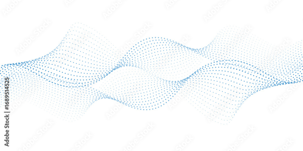 Dot Wave halftone gradient pattern on transparent background. Abstract ...