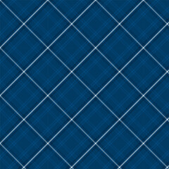 Wall Mural - Plaid with twill weave repeat pattern in navy blue.Gingham seamless pattern with stripes.Checkered tartan geometric graphic vector illustration background for fabric and prints.