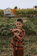 © sergiophoto - Smiling Boy Holding Corn in Field