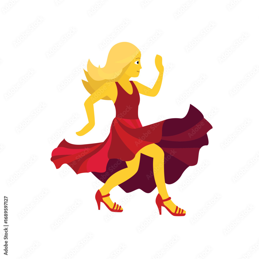 salsa flamenco woman dancing dancer red dress emoji symbol sign icon vector illustration isolated flat Stock-vektor | Adobe Stock salsa flamenco woman dancing dancer red dress emoji symbol sign icon vector illustration isolated flat Stock-vektor | Adobe Stock