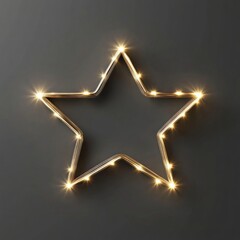 Wall Mural - string of led christmas lights outline modern light.
