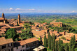 View of Montalcino town from the Fortress in Val d'Orcia, Tuscany, Italy