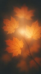  Autumn leaves in warm light mobile wallpaper