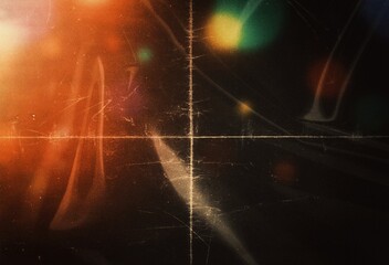 Wall Mural - retro film photo filter overalay effect background, abstract grainy light leaks photo overlay effect