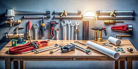 A well-equipped workbench showcasing an array of tools and materials, ready for a meticulous project