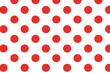 © Eveline - Red polka dot seamless pattern on white. Vector geometric abstract background. Retro circle texture for fabric, wallpaper, wrapping paper, web design or textile print.