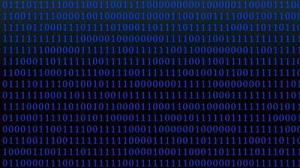 Abstract digital binary code background. Binary code numbers sequence animation. computer language in motion of coding big data. 