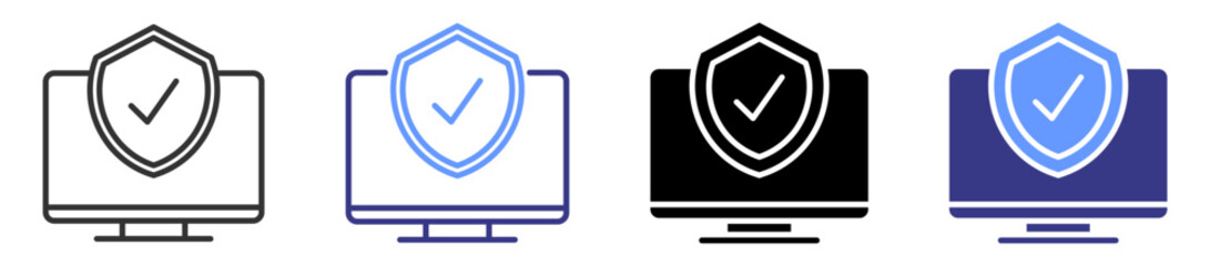 security icon set multiple style