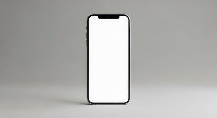 Black Smartphone Mockup with Blank Screen.