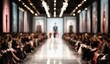 © rifai_art - Blurred view of a fashion show runway, audience watching models