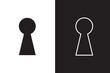 © Hello  - key hole icon set. Door keyhole symbol. Access Point Security sign