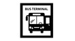 © muhammad - Modern bus terminal icon symbolizing public transportation and travel convenience for urban mobility