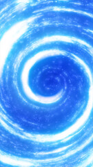 Wall Mural - Swirling spiral of blue sparkling lights forming a luminous cosmic vortex