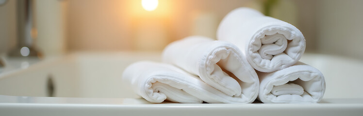 gentle soft focus captures delicate texture fluffy white terrycloth towel loops illuminated warm diffused light