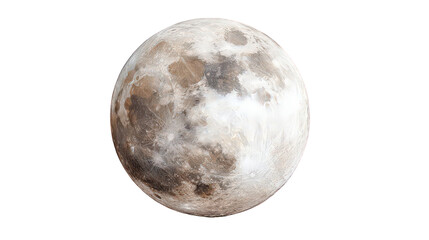 Wall Mural - Detailed Close Up of a Full Moon on a Transparent Background