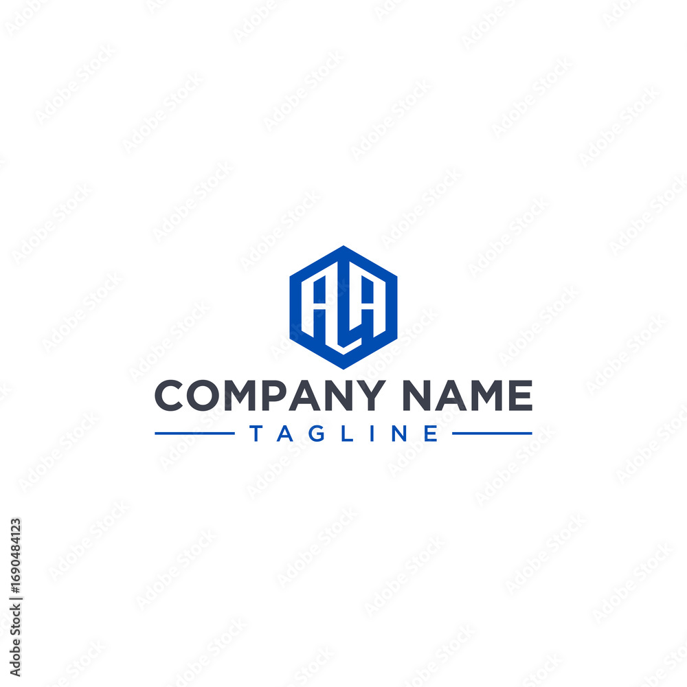 AA creative design outline of hexagon shape Stock Vector | Adobe Stock