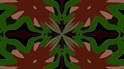 Wall Mural - 3D Abstract shining bright lines set wave, colorful, black background	